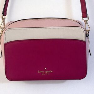 Kate Spade Fuchsia and Cream Crossbody Bag